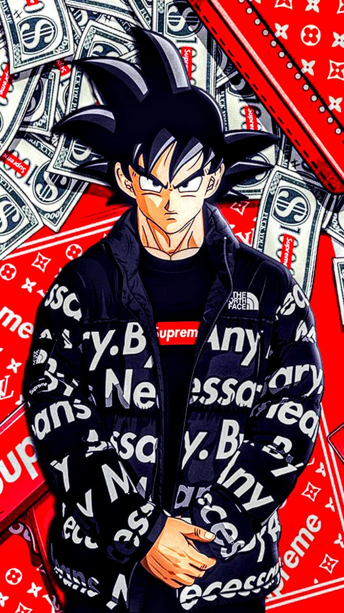 Supreme Goku Wallpaper Supreme 因: meAs y.B Any Ne essa iuprem up ansi sa Y. B ary ed Supram \ny ecosereme 因 因 $4160 CK