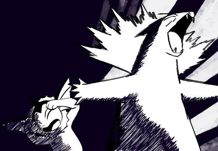 October 13th, 2024, Typhlosion protects Vaporeon Art by @JazzOrChamp