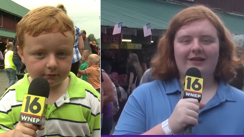 Apparently Kid meme Noah Ritter in 2014 vs 2024.