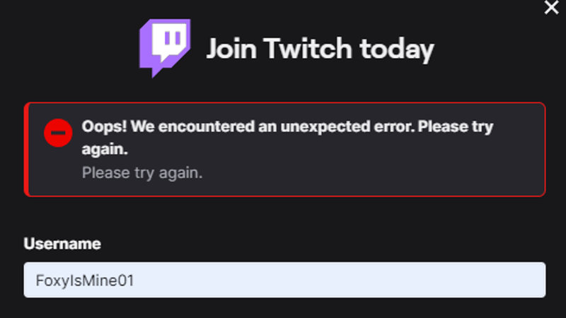 Twitch Banning New Users From Israel Controversy depicting an error message from an Israeli user.