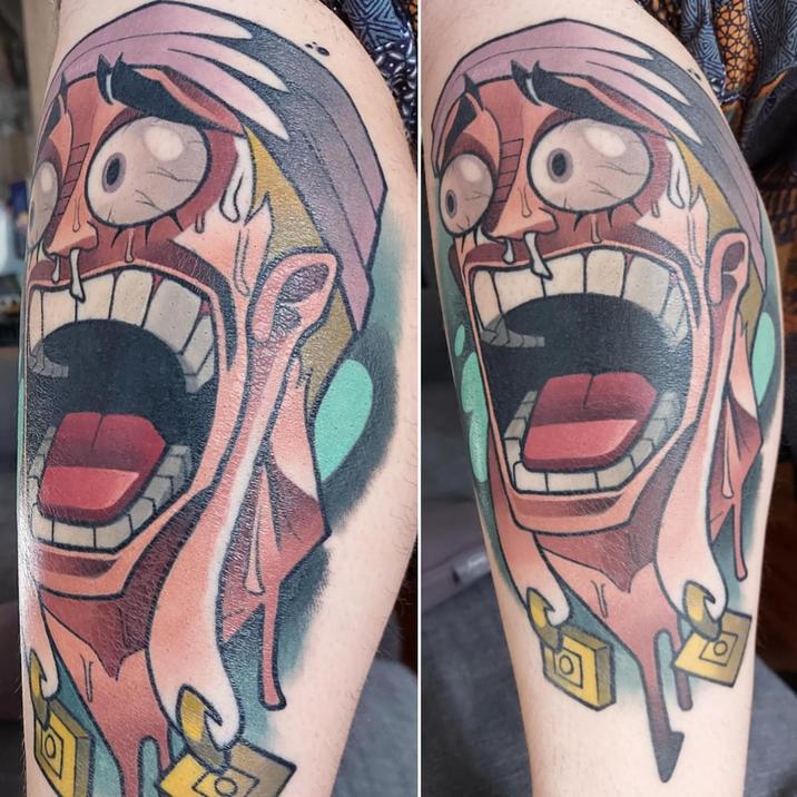 "Just read the "Enel Face" turned 20 today. Here is the friendly reminder I got this awesome tattoo of this epic moment on my