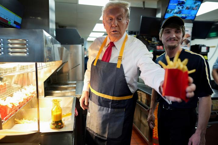 Trump handing you McDonald's fries