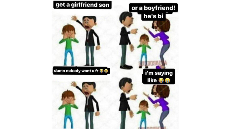 Get A Girlfriend Son / Damn Nobody Want U FR meme format and example depicting a conversation between two parents and their crying son.