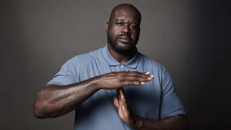 The "Shaq Timeout" meme showing former NBA player and sports analyst Shaquille O'Neal signaling for a "time out" with his hands.